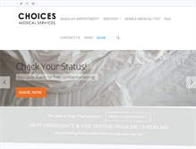 Tablet Screenshot of choicesmedical.org
